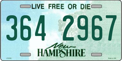 NH license plate 3642967