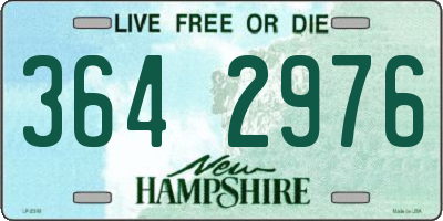 NH license plate 3642976