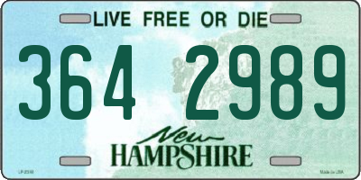 NH license plate 3642989