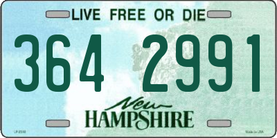 NH license plate 3642991