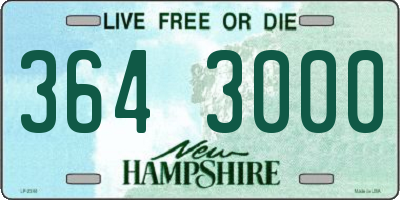 NH license plate 3643000