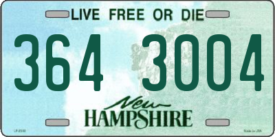 NH license plate 3643004