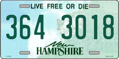 NH license plate 3643018