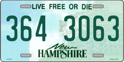 NH license plate 3643063