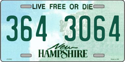 NH license plate 3643064