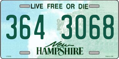 NH license plate 3643068