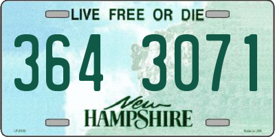 NH license plate 3643071