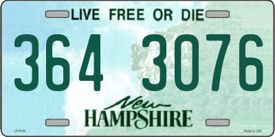 NH license plate 3643076