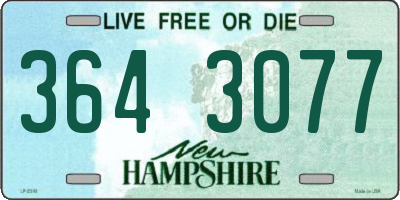 NH license plate 3643077