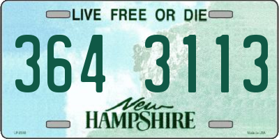 NH license plate 3643113