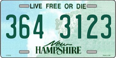 NH license plate 3643123