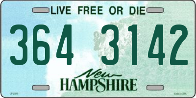 NH license plate 3643142