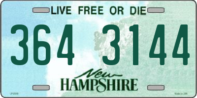 NH license plate 3643144