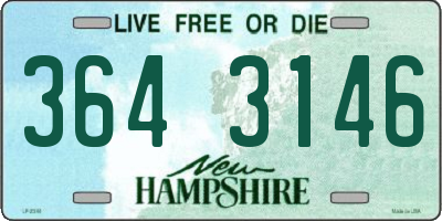 NH license plate 3643146