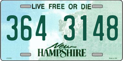 NH license plate 3643148