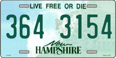 NH license plate 3643154