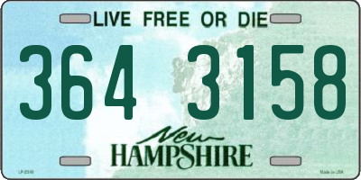 NH license plate 3643158