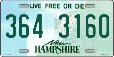 NH license plate 3643160