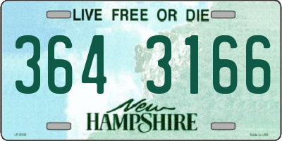NH license plate 3643166