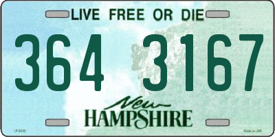 NH license plate 3643167