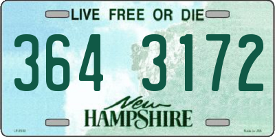 NH license plate 3643172