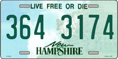 NH license plate 3643174