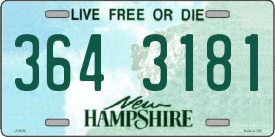 NH license plate 3643181
