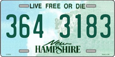 NH license plate 3643183