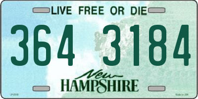 NH license plate 3643184