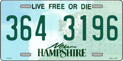 NH license plate 3643196