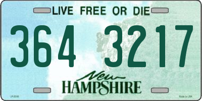 NH license plate 3643217