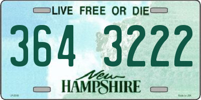 NH license plate 3643222