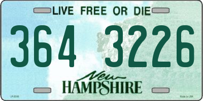 NH license plate 3643226