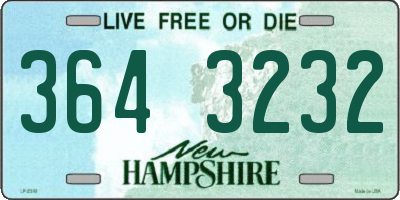 NH license plate 3643232