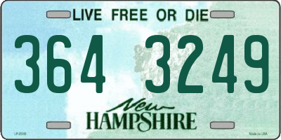 NH license plate 3643249