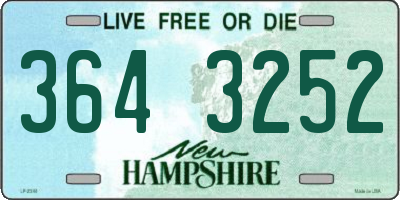 NH license plate 3643252