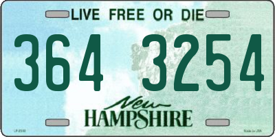 NH license plate 3643254