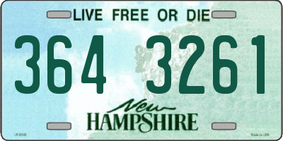NH license plate 3643261