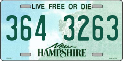 NH license plate 3643263