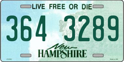 NH license plate 3643289