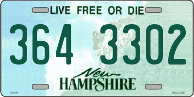 NH license plate 3643302