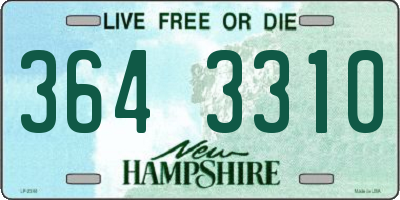 NH license plate 3643310