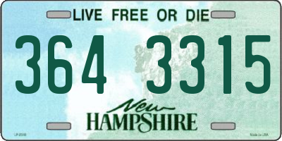 NH license plate 3643315