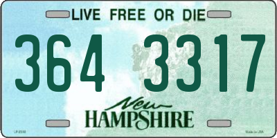 NH license plate 3643317