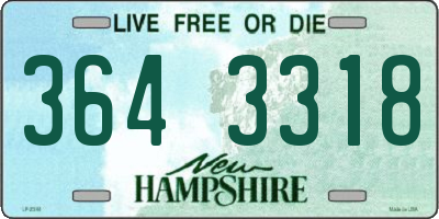 NH license plate 3643318