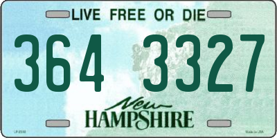 NH license plate 3643327