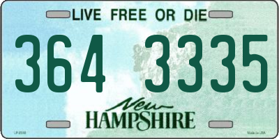 NH license plate 3643335