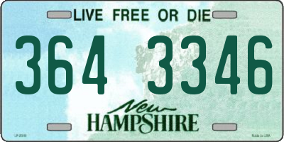NH license plate 3643346