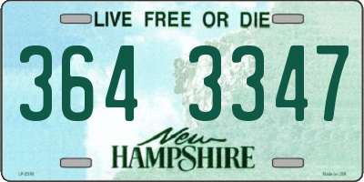 NH license plate 3643347