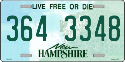 NH license plate 3643348